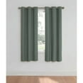 thumbnail image 1 of Eclipse Nottingham Blackout Grommet Top Single Curtain Panel, Green, 40 x 63, 1 of 3