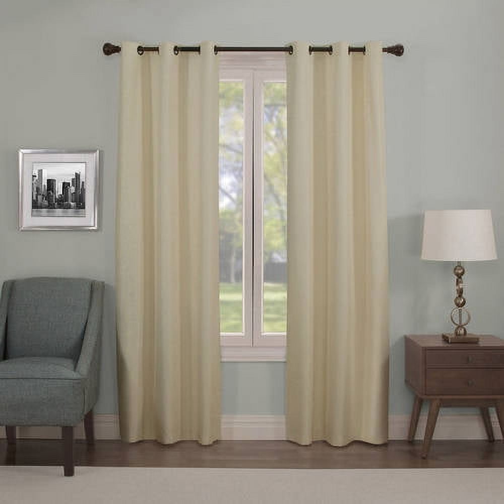 Eclipse nottingham blackout grommet top single curtain panel ivory 40