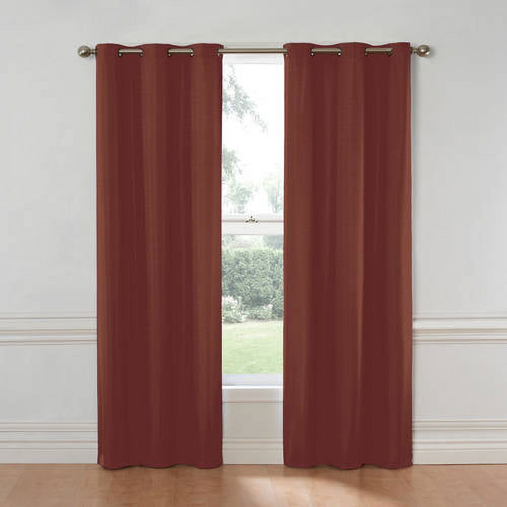 Eclipse Nottingham Blackout Grommet Top Single Curtain Panel, Red, 40 x 95 - image 1 of 3