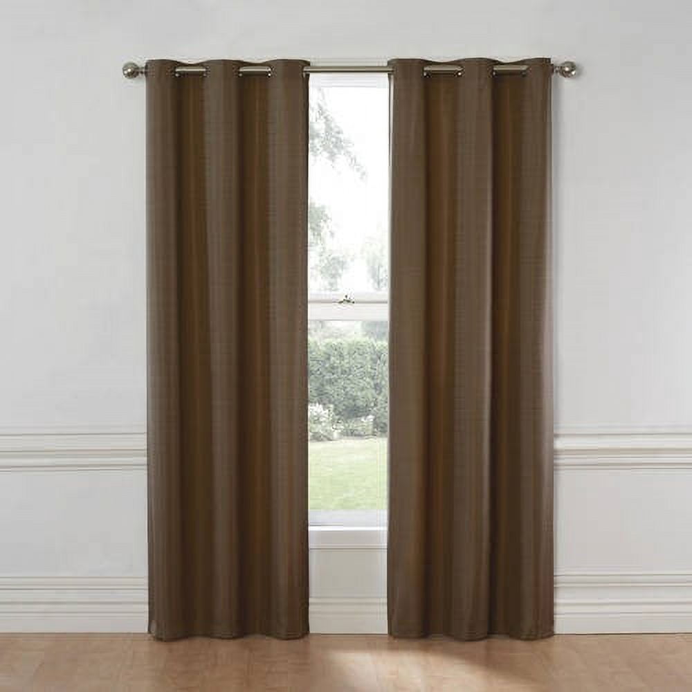 Eclipse Nottingham Thermal Energy-Efficient Grommet Curtain Panel, 40" x 63", Chocolate