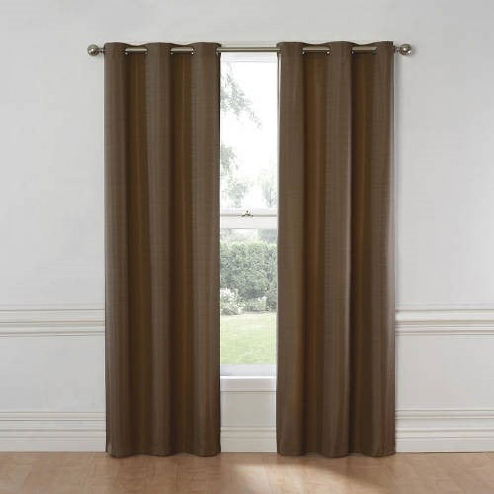 Eclipse Nottingham Thermal Energy-Efficient Grommet Curtain Panel, 40" x 84", Brown,Chocolate - image 1 of 5