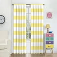thumbnail image 1 of Eclipse Peabody Stripe Room Darkening Rod Pocket Single Window Curtain Panel, Yellow, 42 x 63, 1 of 4