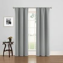 Eclipse Phoenix Blackout Curtain Rod Pocket Panel, Set of 2, Light Gray, 37" W x 84" L
