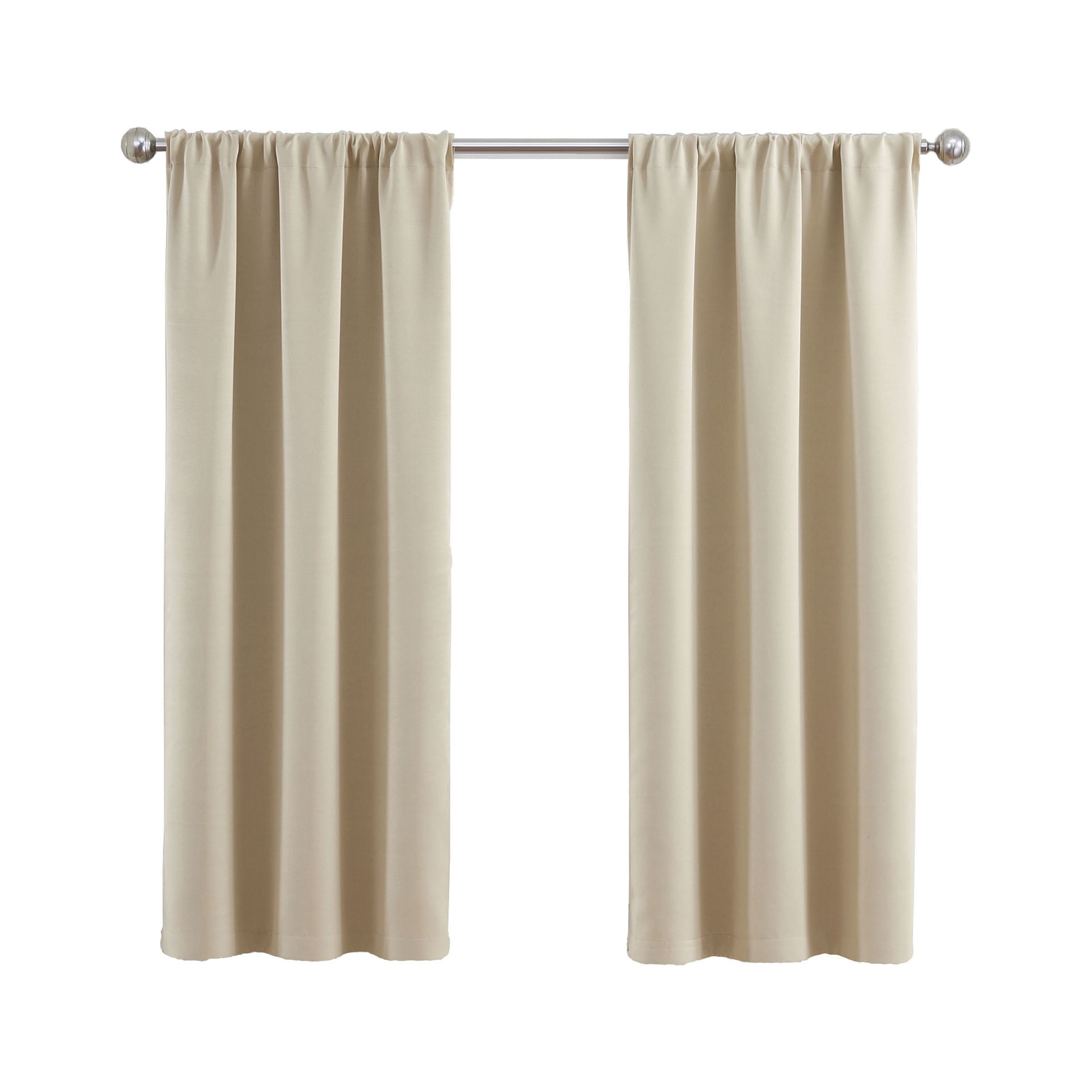 Eclipse Phoenix Blackout Curtain Rod Pocket Panel, Set of 2, Off White