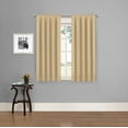 thumbnail image 1 of Eclipse Phoenix Solid Blackout Curtains, Set of 2, 63 Inch Long Blackout Curtains, 37"W x 63"L, Wheat, 1 of 10