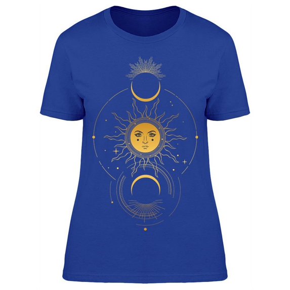 Eclipse Sacred Geometry T-Shirt Women -Image by Shutterstock, Female 3X-Large