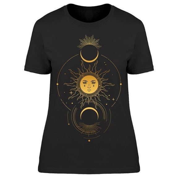 Eclipse Sacred Geometry T-Shirt Women -Image by Shutterstock, Female Large