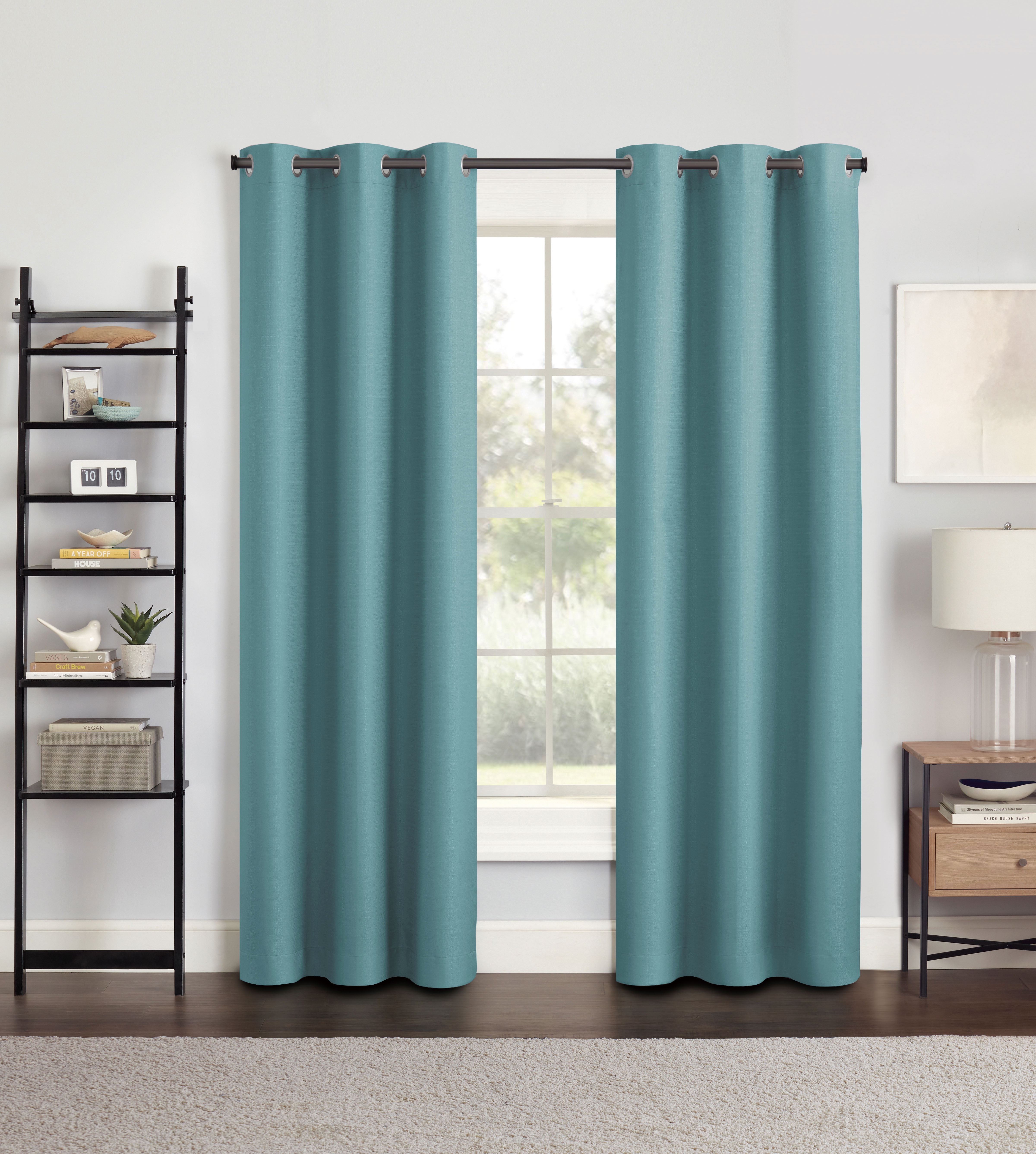 Eclipse Samara Seaglass Green Blackout Grommet Single Curtain Panel, 42" x 84"