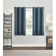 thumbnail image 1 of Eclipse Samara Blackout Grommet Single Curtain Panel, Stone Blue, 42 x 63, 1 of 6