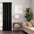 thumbnail image 1 of Eclipse Samara Solid Blackout Curtains, Single Curtain Panel, 84 Inch Long Blackout Curtains, 42" W x 84" L, Black, 1 of 9