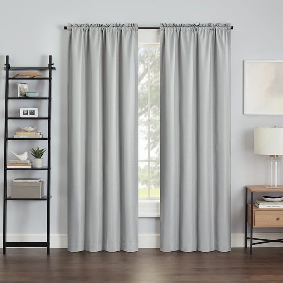 Eclipse Samara Solid Blackout Single Panel, Light Grey, 42" W x 63" L
