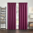 thumbnail image 1 of Eclipse Samara Solid Blackout Curtains, Single Curtain Panel, 84 Inch Long Blackout Curtains, 37" W x 84" L, Boysenberry, 1 of 8