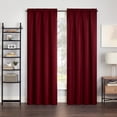 thumbnail image 1 of Eclipse Samara Solid Blackout Curtains, Single Curtain Panel, 84 Inch Long Blackout Curtains, 37" W x 84" L, Sangria, 1 of 8