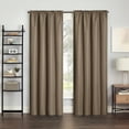 thumbnail image 1 of Eclipse Samara Solid Blackout Curtains, Single Curtain Panel, 63 Inch Long Blackout Curtains, 42" W x 63" L, Toffee, 1 of 8