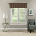 thumbnail image 1 of Eclipse Samara Solid Espresso Blackout Rod Pocket Curtain Valance, 42" x 16", 1 of 10