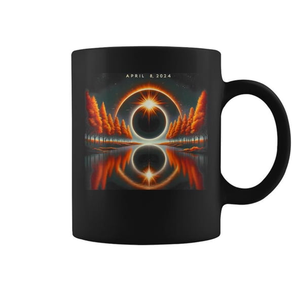Eclipse Solar Lake Shadow Coffee Mugs
