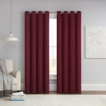 Eclipse Solid Thermapanel Room Darkening Grommet 54 x 54 Curtain Panel in Merlot