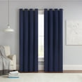 thumbnail image 1 of Eclipse Solid Thermapanel Room Darkening Grommet 54 x 84 Curtain Panel in Navy, 1 of 10