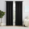 thumbnail image 1 of Eclipse Solid Thermapanel Room Darkening Rod Pocket 54 x 84 Panel in Black, 1 of 4
