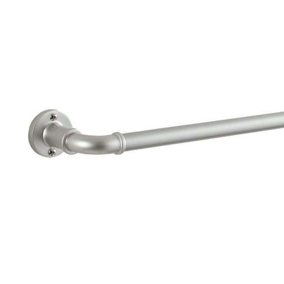 Eclipse Somerton 3/4" Pipe Blackout Wrap Curtain Rod, 66-120", Brushed Nickel