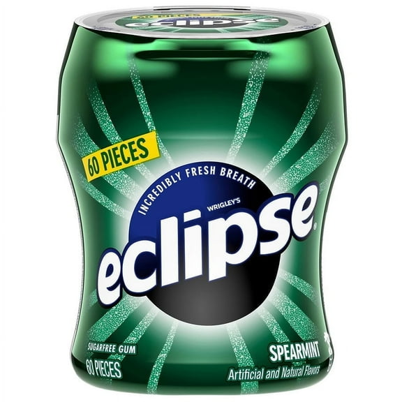 Eclipse Spearmint Sugar Free Chewing Gum Bulk Bottle Spearmint60.0eaPack of 2