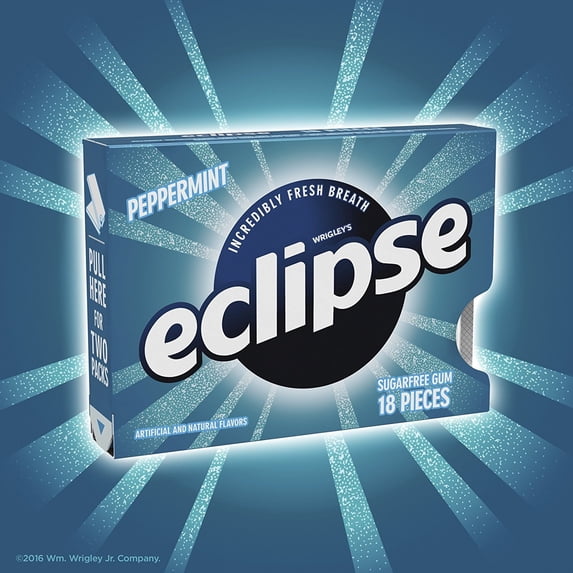 Eclipse Sugarfree Gum Peppermint 18 Pcs Each ( 8 In A Pack )