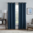 thumbnail image 1 of Eclipse Talisa Absolute Zero 100% Blackout 37 x 84 Panel Pair in Indigo, 1 of 8