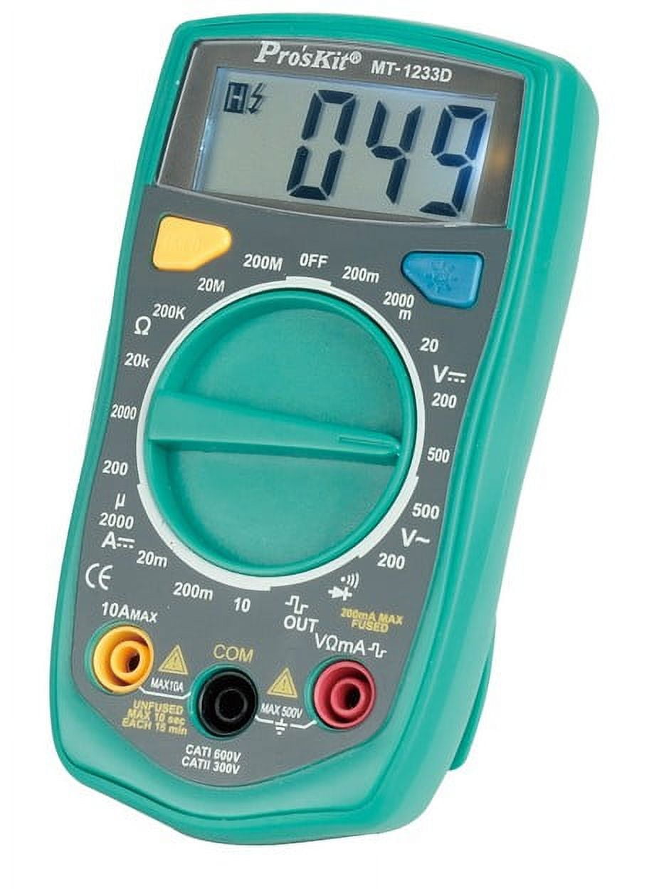 Eclipse Tools MT-1233D 3 1-2 Digits Digital Multimeter with Temperat