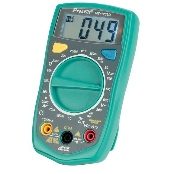 Eclipse Tools MT-1233D 3 1-2 Digits Digital Multimeter with Temperat