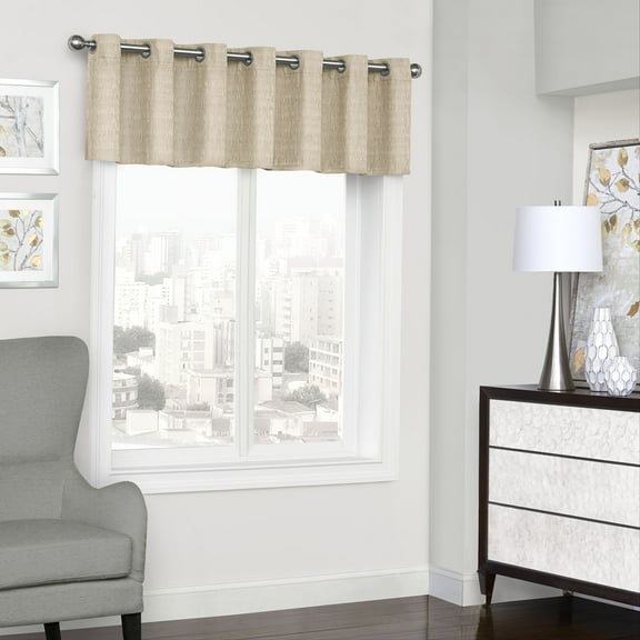 Eclipse Trevi Grommet Blackout 52 x 18 Valance in Natural
