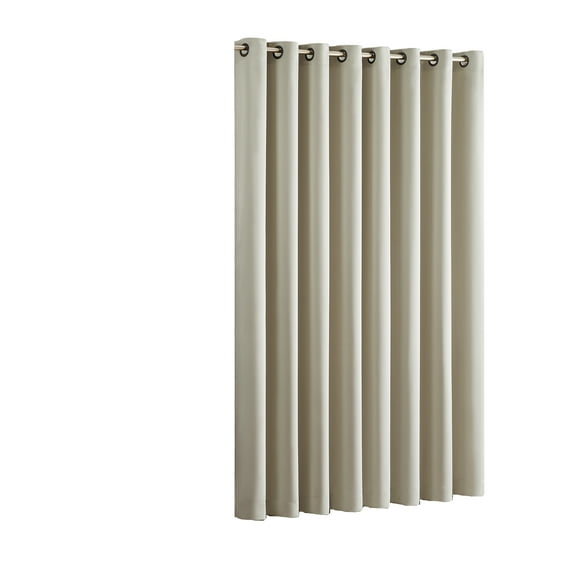 Eclipse Tricia Patio Door Panel, Room Darkening Single Curtain Panel for Sliding Door, 84 in long x 100 in wide, Stone