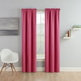 thumbnail image 1 of Eclipse Tricia Solid Curtain Panel Pair, Room Darkening Rod Pocket Curtain Thermapanel, (2 Panels), 52 in Wide x 84 in Long, Pink, 1 of 3