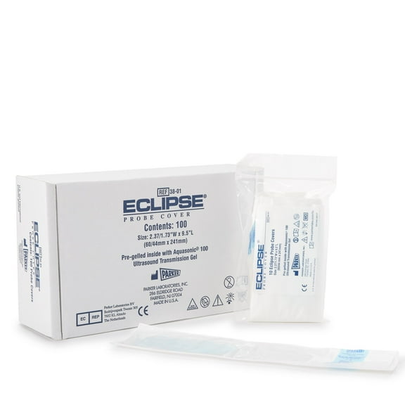 Eclipse Ultrasound Probe Cover 2-1/2 Inch tapered to 1-3/4 X 9-1/2 Inch 38-01, 100 per Box