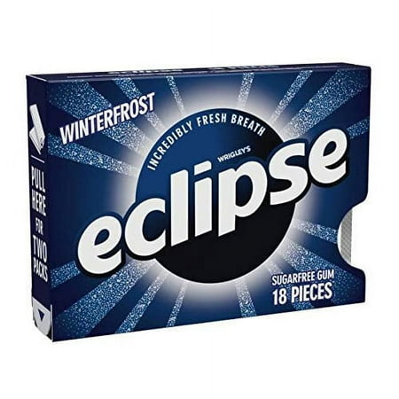 Eclipse Winterfrost Sugarfree Gum - 8 count per pack -- 18 packs per case.
