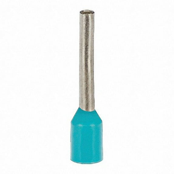 Eclipse Wire Ferrule, Turquoise, AWG 22, 8 mm Barrel, Sold 500 / Zack pack (701-027)