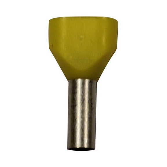 Eclipse Wire Ferrule, Yellow, Twin, AWG 10X2, 12 mm Barrel, Sold 100 / Zack pack (701-112)