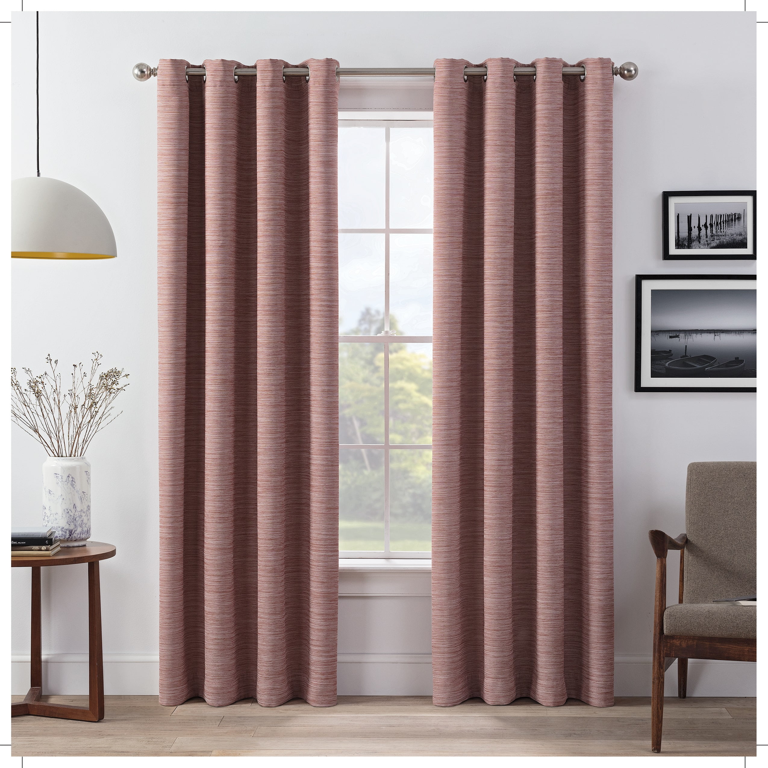 Spice Blackout Grommet Polyester Window Panel Pair