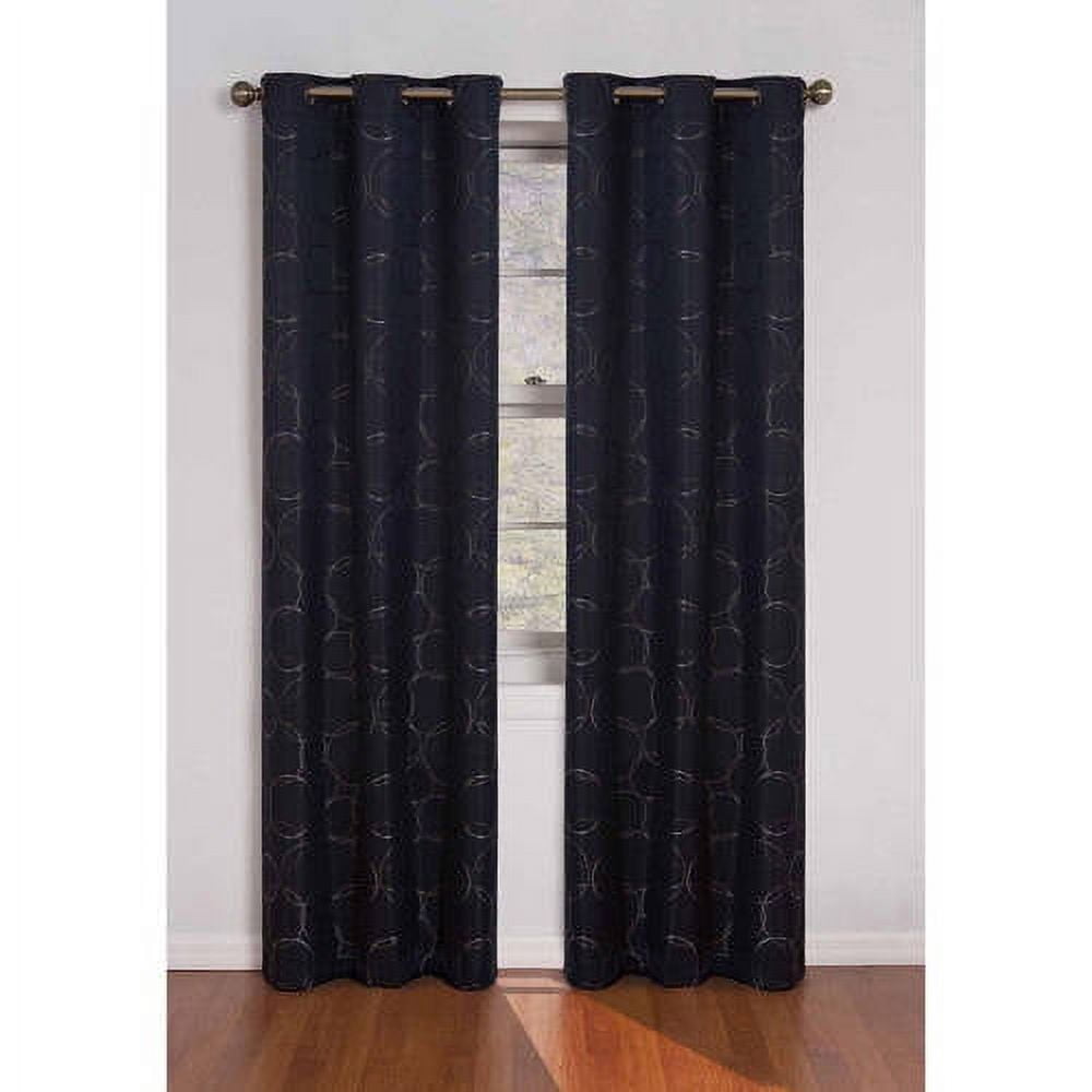 Eclipse Zodiac Blackout Grommet Curtain Panel, Black, 42 x 84