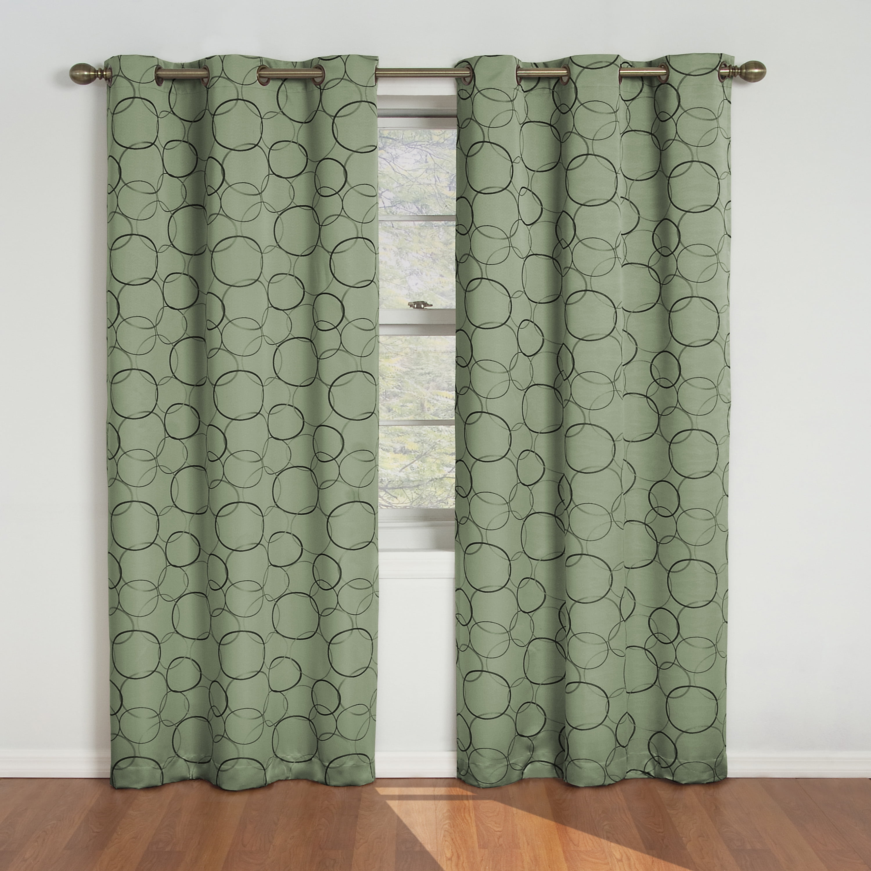 Eclipse Zodiac Blackout Grommet Curtain Panel, Sage, 42 x 108