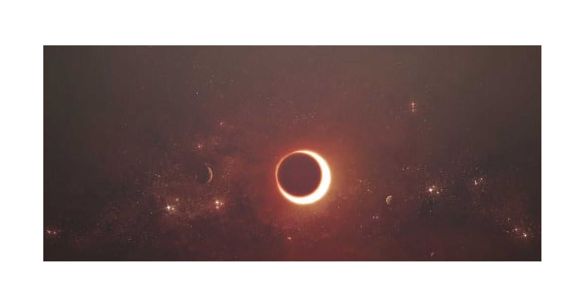 Eclipse of the Sun in nearby solar system Canvas Art - Tomasz DabrowskiStocktrek Images (20 x 11)