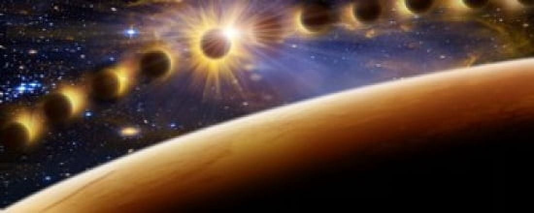 Eclipse of the sun Canvas Art - Panoramic Images (15 x 6)