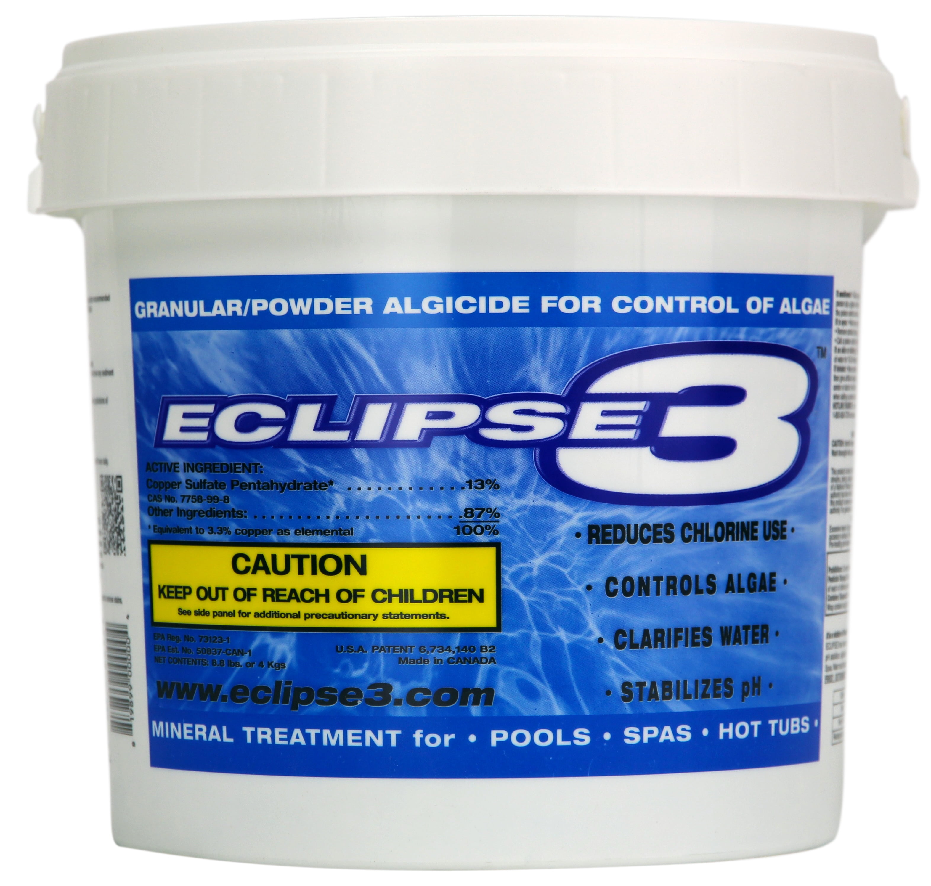 Eclipse3 Algaecide Water Clearing Solution for Swimming Pools 8.8 lb