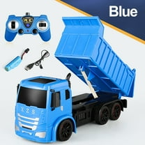 EclipseJewels 1:24 Scale 7-Channel Remote Control Dump Truck, 2.4GHz Rechargeable RC Construction Vehicle with Simulated Dumping, Detailed Model for RC and Vehicle Collectors,Blue