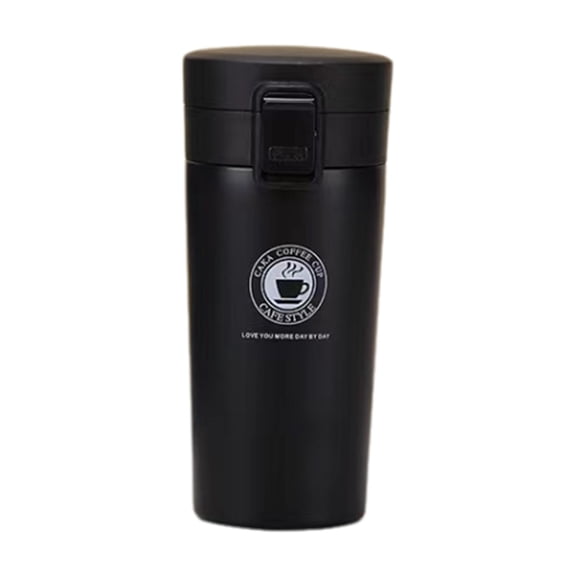 EclipseJewels 12.8oz (380ml) 304 Stainless Steel Double Layer Vacuum Insulated Coffee Cup, Portable Travel Mug & Business Gift for Hot Beverages,Black
