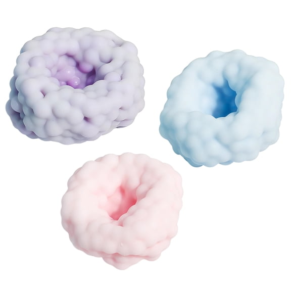 EclipseJewels 3PCS Funny Sensory Squishy Toys, Set of 3 Soft Slow Rebound Stress Relief Toys, Fun Shapes for Anxiety & Play,A
