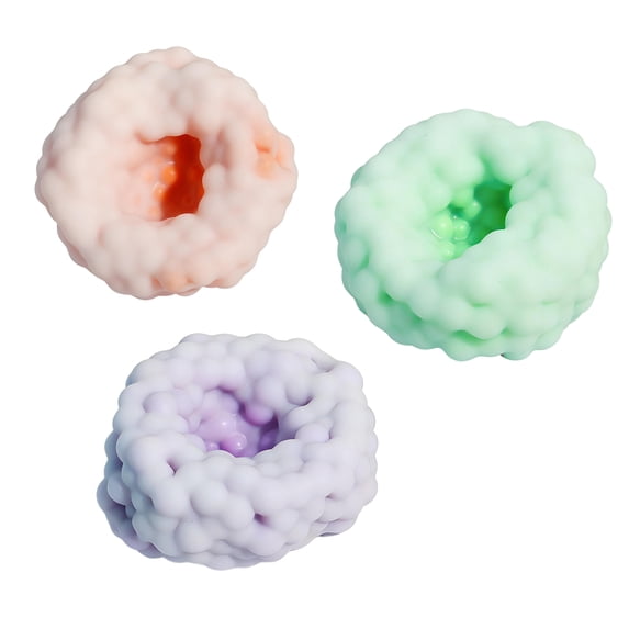 EclipseJewels 3PCS Funny Sensory Squishy Toys, Set of 3 Soft Slow Rebound Stress Relief Toys, Fun Shapes for Anxiety & Play,B