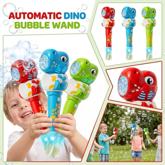 EclipseJewels Automatic One-Button Bubble Gun - Wand Style Bubble Machine for Kids with Music & Light, Perfect for Birthday & Bubbles Party Favors for Toddlers,Blue