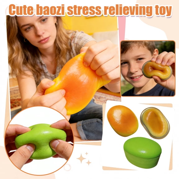EclipseJewels Cheesecake Squishy Stress Toy - Moldable Dough-like Water-Feel, Soft Slow Rising Hand Squeezing for Anxiety, Squishy Cheese Desk Relief,A