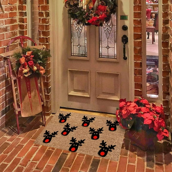 EclipseJewels Christmas Print Doormat Holiday Indoor Outdoor Welcome Mat Floor Mat Absorbent Bedside Rug Home Decor Merry Christmas Winter Doormat for Entryway and Living Room