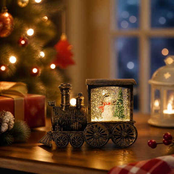 EclipseJewels Christmas Train Light Up Decoration - Tabletop Christmas Tree Decorations, Christmas Decorations Indoor for Holiday Home